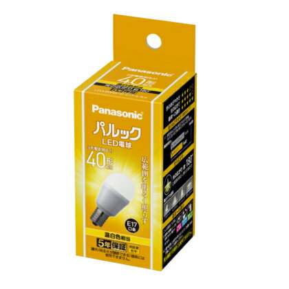パナソニック パルック LED電球 E17口金 40形 温白色 広配光タイプ LDA4WWGE17SK4