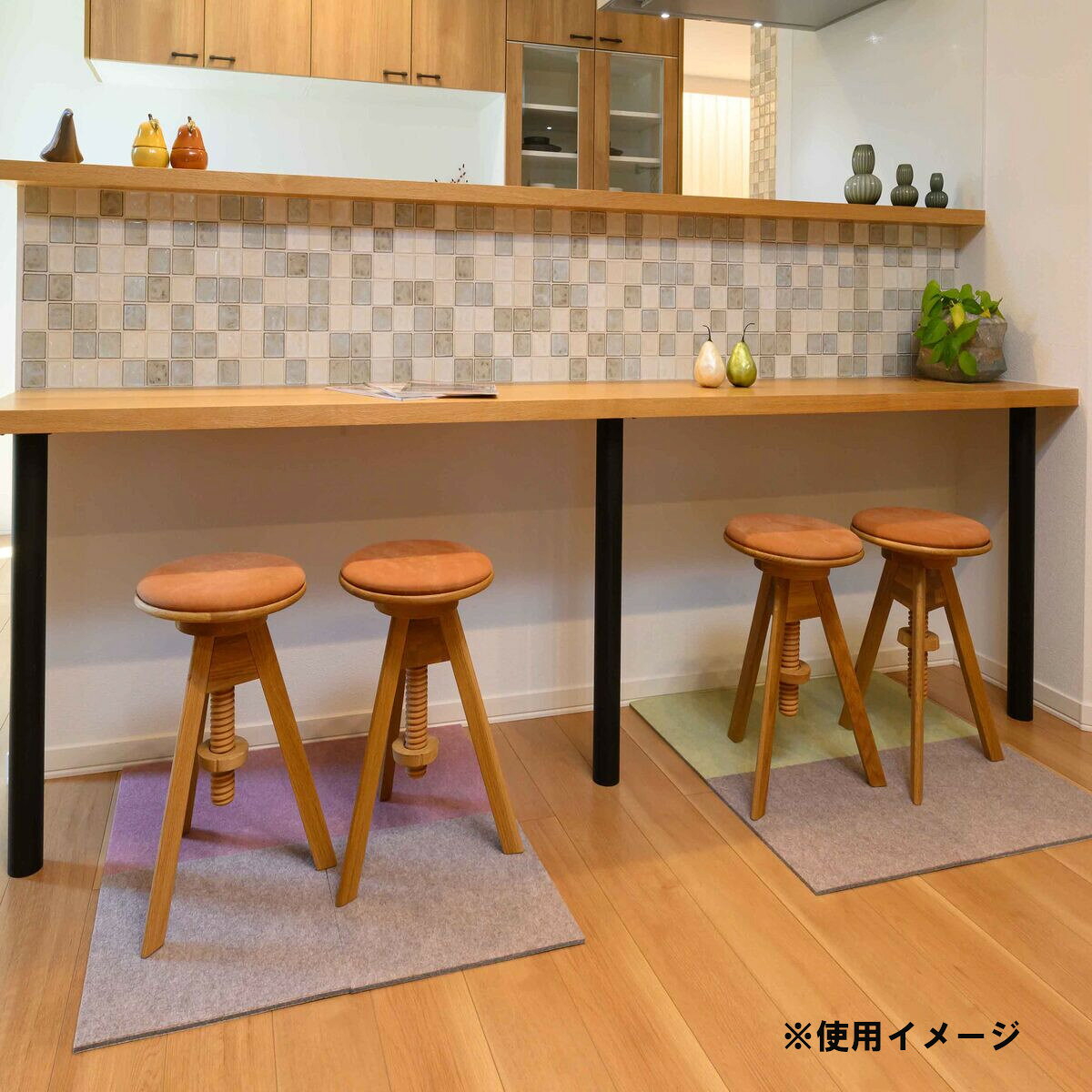 ワタナベ工業 防音吸着ぴたパネル 40×40cm 吸着マット ベージュ 4枚入り KPP2-4006