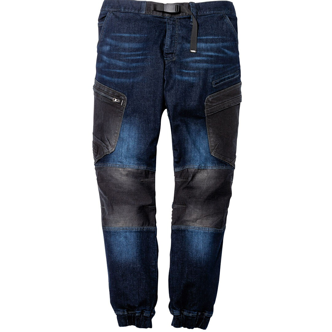 【12月は毎日開催！エントリーで最大100％ポイントバック】寅壱 デニムカーゴジョガーパンツ コン×クロ Sサイズ 8840-235