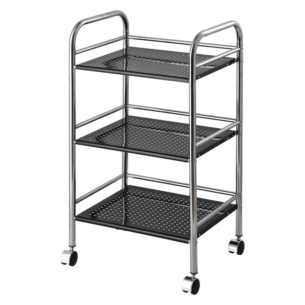 マルチワゴン3段 BK/CR 1663K(J163Q4K) 【メーカー直送・代引不可・置配不可・配送地域限定】