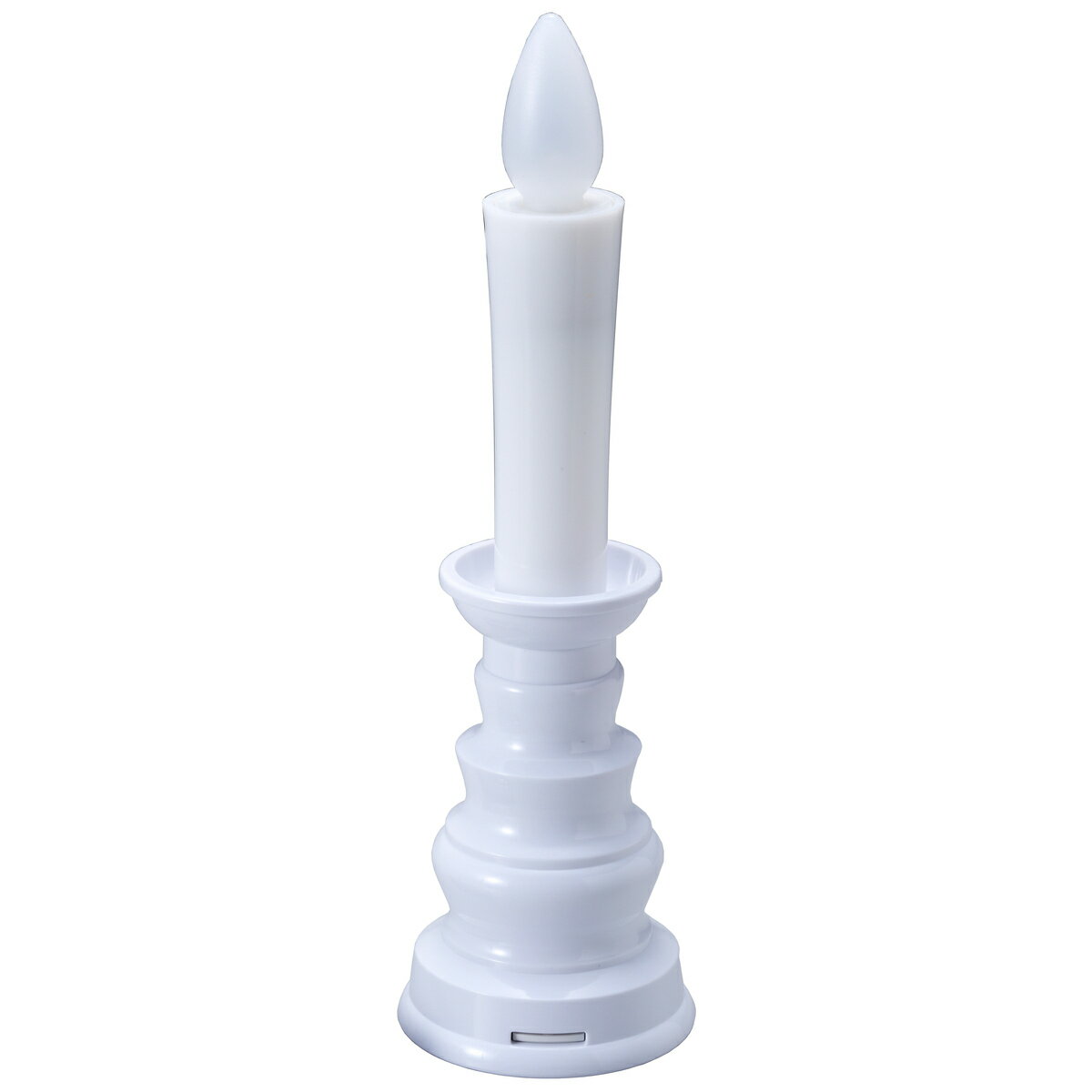 【11月25日限定！最大100％ポイントバック】スマイルキッズ 安心のろうそく 中 燭台付 ホワイト ARO-3201WH