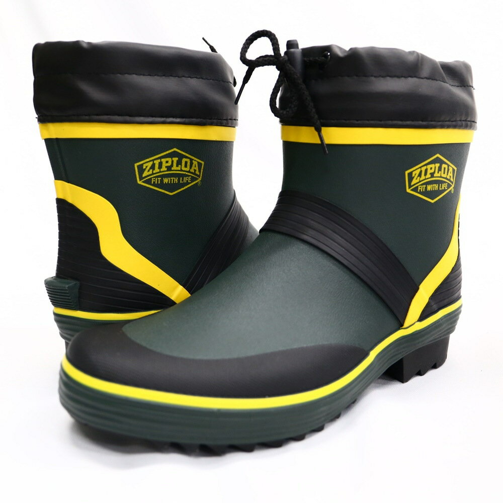 【7月20日限定！最大100％ポイントバック】ジプロア 軽量ショートブーツ グリーン M HB-781