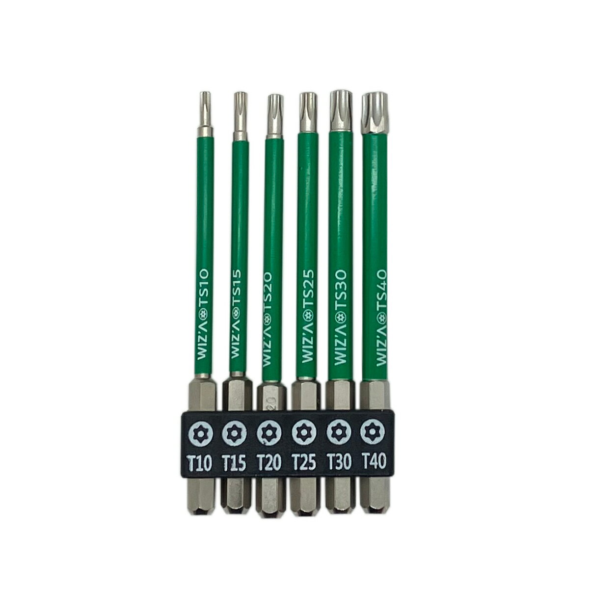 ウイザ WIZA ヘックスローブビットセット 6本組 グリーン 100mm WZT-6-100 アークランズ