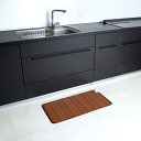 ワタナベ工業 ホットキッチンマット ボーダーR ブラウン 45×120cm WKM-4512BRR