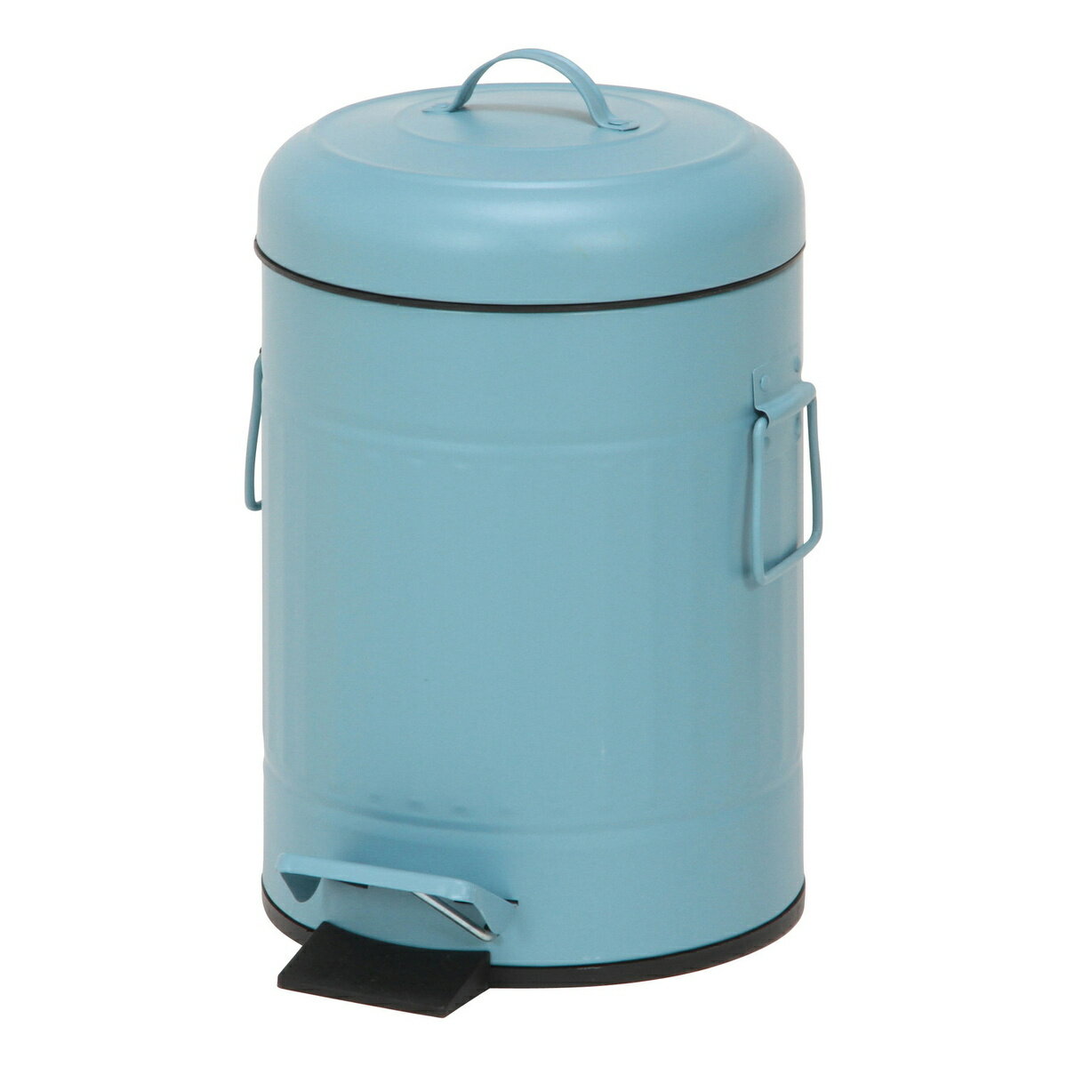 【2月20日限定！最大100％ポイントバック】不二貿易 スチール ラウンドペダルペール 5L スモークブルー FTC313-5L 【メーカー直送・代引不可・置配不可・配送地域限定】