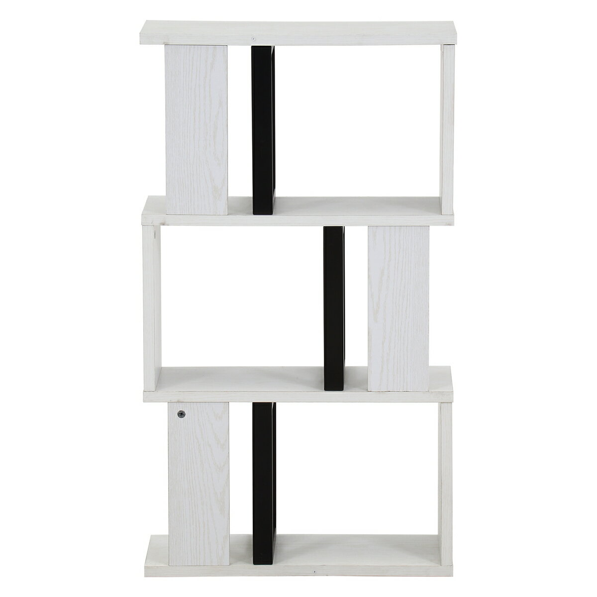 【9月は毎日開催!エントリーで最大100%ポイントバック】不二貿易 S字ディスプレイラック 3段 オークWH H2100 【メーカー直送・代引不可・置配不可・配送地域限定】 [3]