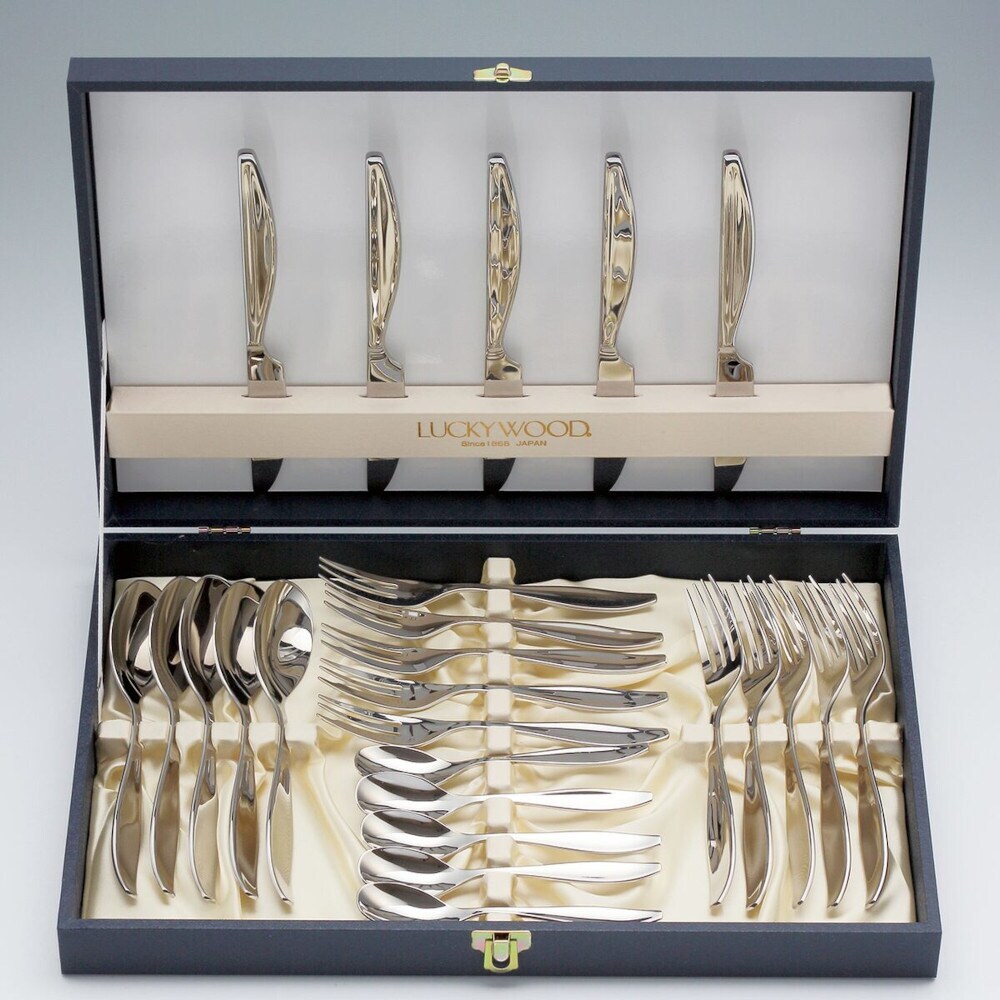 ラッキーウッド レイリア ディナーセット ステンレス 25pc 5客用 5-09725-0110