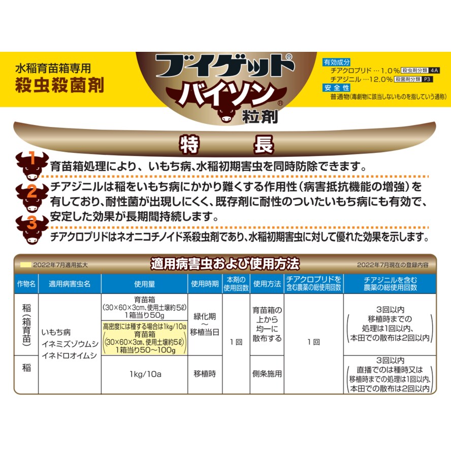 【6月5日限定！最大100％ポイントバック】ブイゲットバイソン粒剤 10kg