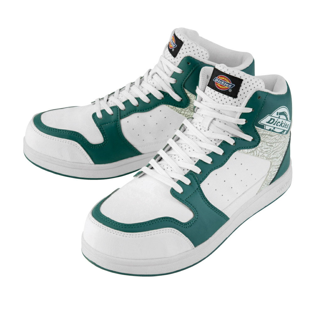 【4月25日限定！最大100％ポイントバック】ディッキーズ Dickies セーフティースニーカー ミドル グリーン 27.0 D-3318