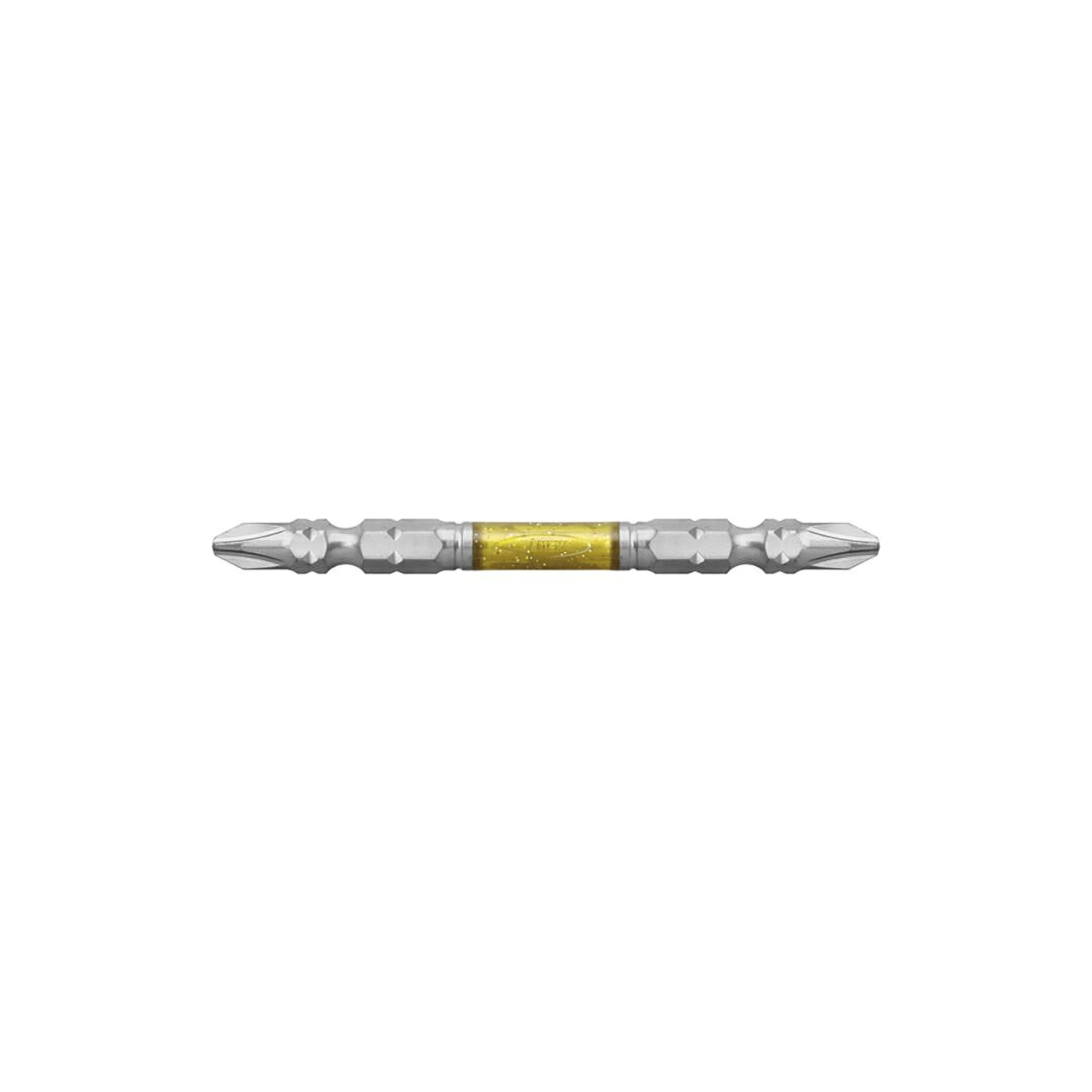仕様 用途:マグネットでつかないステンレス・真鍮・アルミ・樹脂ネジを回す際に サイズ:+2×85mm 軸対辺6.35mm六角軸 素材:新硬強度鋼 表面処理:ニッケルメッキ+ダイヤモンドコーティング 硬度:HRC62.5(最高硬度) 先端タフサイズ(φ6.0mm) 先端部マグネットなし 40V/18Vインパクト対応 製品サイズ(mm) 幅×奥行×高さ:6×6×85 製品重量(g) 18 商品説明 マグネットでつかないステンレス・真鍮・アルミ・樹脂ネジを回す際にご利用いただく、両頭ドライバービットです。 ビット表面のダイヤモンド粒子がマグネットにつかないネジにもしっかり食いつき、カムアウトを抑制します。 先端径6.0mmのタフタイプなので、先端掛けに強いです。 高靭性・高硬度(HRC62.5:最高硬度)で折れに強く、摩擦に強いです。 曲がりに強く、伝達力が高いトーション設計により衝撃吸収力が高いので、高トルクなインパクトドライバーにおすすめです。 鉄粉、鉄くずがつかないマグネットなし仕様です。 ※品質向上のため予告なく仕様を変更する場合がございます。パッケージのリニューアル等につき、商品画像が異なる場合がございます。商品画像の色合いは、画像処理上、若干異なる場合がございます。