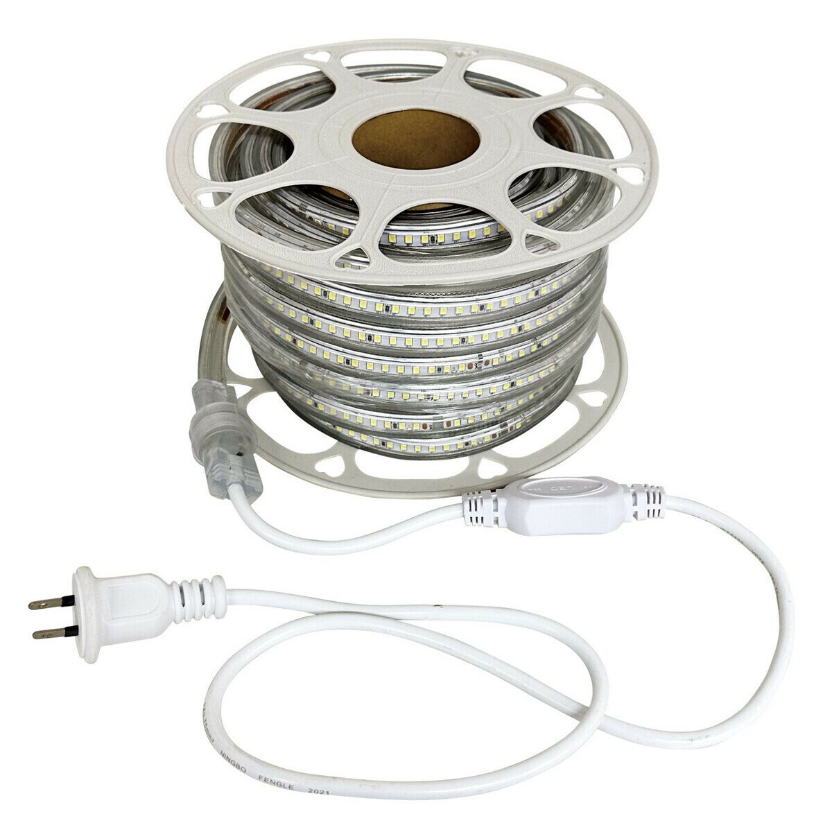 富士倉 LED ロープライト 片面発光 10m 電源付 昼光色 6000K FRL-W10M