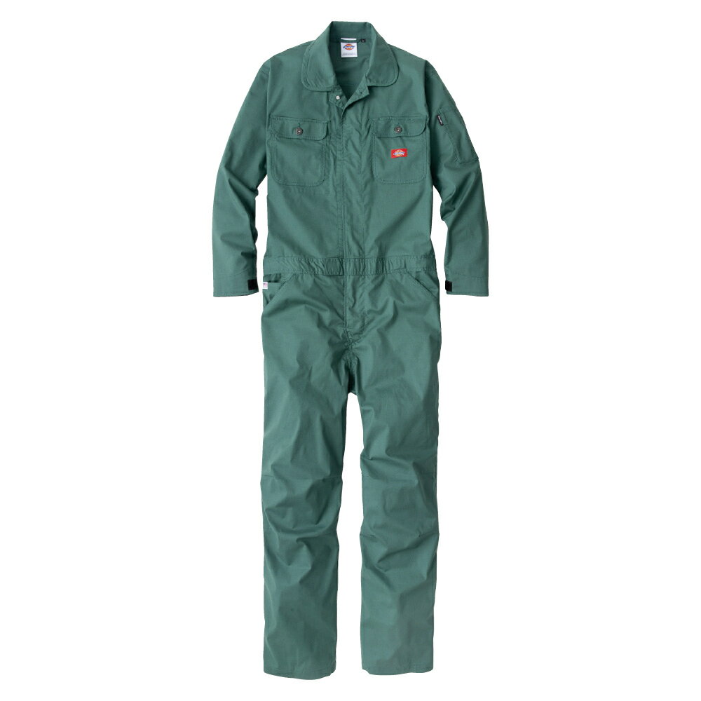 樂天商城 - 【6月25日限定！最大100％ポイントバック】ディッキーズ Dickies ストレッチCVC長袖ツナギ グリーン LL D-746