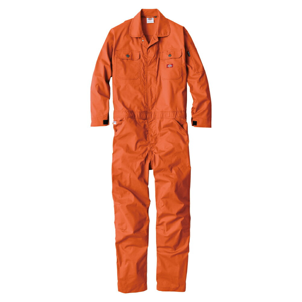 ディッキーズ Dickies ストレッチCVC長袖ツナギ オレンジ 3L D-746