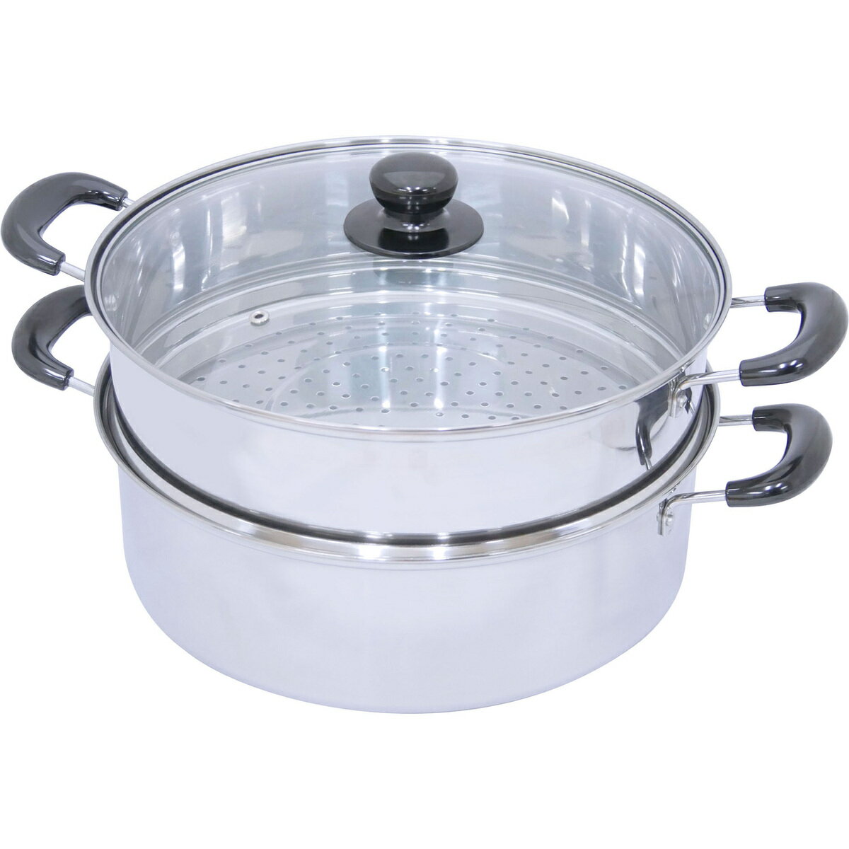 パートナーズセッション 蒸し上手 ステンレス2段蒸し器 30cm IH対応