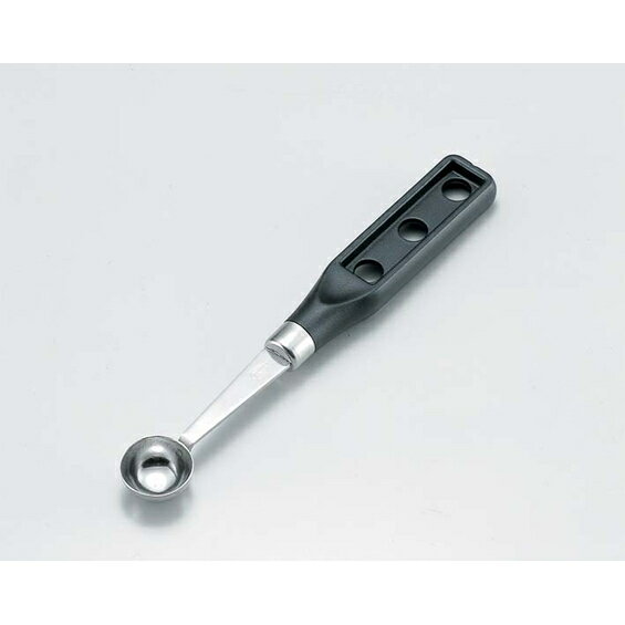 仕様 用途:フルーツや野菜をボール状にくり抜く際に くり抜き部のサイズ:φ25×H12mm 耐熱/耐冷温度:120度/マイナス20度 製品サイズ(mm) 幅×奥行×高さ:25×185×18 製品重量(g) 38 商品説明 フルーツや野菜をボ...