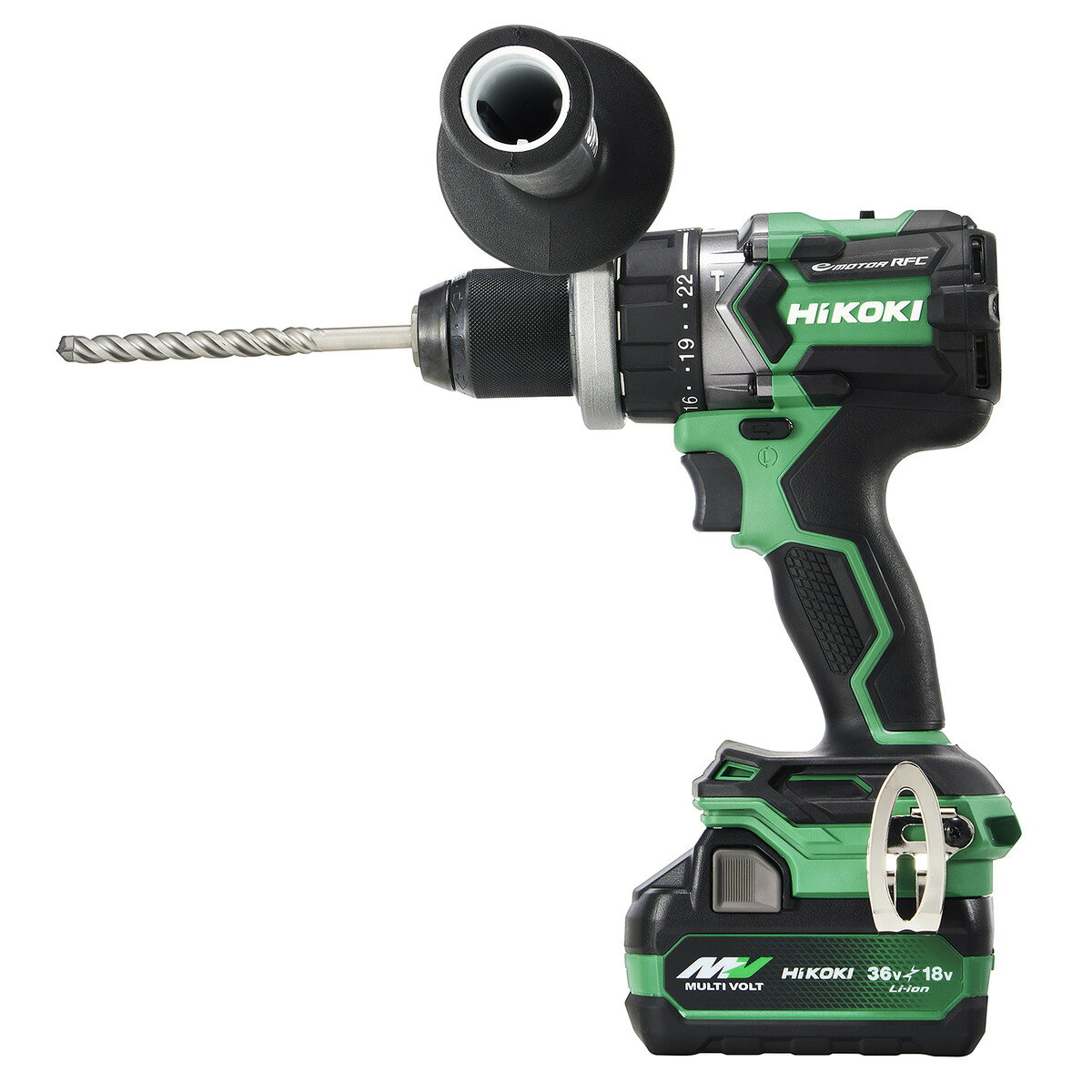 仕様 電圧:18V 最大トルク:高速105/低速140Nm クラッチ:22段 穴あけ能力:鉄工16/木工102/コア(モルタル)100/(サイディング)200mm 回転数:高速2,000/低速500 付属品:サイドハンドル/フック/バッテリBSL36A18X×2個/充電器UC18YDL2/電池カバー/ケース 製品サイズ(mm) 幅×奥行×高さ:190×70×269 製品重量(g) 1800 商品説明 最大トルク140Nmで13mmチャック搭載の18Vコードレス振動ドライバドリルです。 大幅な小型化とRFC搭載、改善されたサイドハンドルが作業性を向上。 発熱に強い高耐久設計により、連続作業でも止まりにくい。 角度検出による振り回され軽減機能(RFC)搭載。 22段クラッチとドリルモード/振動モード搭載で、各サイズのねじ締/木工錐/鉄鋼錐/スチールコア/石工錐が使用可能。 11方向から自在な角度で取付可能なサイドハンドルで作業性向上。 ※品質向上のため予告なく仕様を変更する場合がございます。パッケージのリニューアル等につき、商品画像が異なる場合がございます。商品画像の色合いは、画像処理上、若干異なる場合がございます。