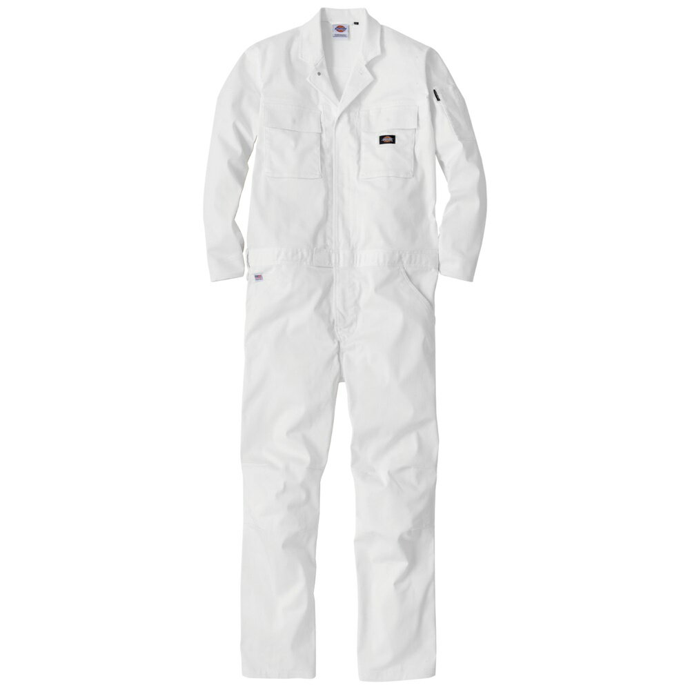 Work Clothes - 【5月25日限定！最大100％ポイントバック】ディッキーズ Dickies T/Cストレッチ ツナギ ホワイト LL D-766