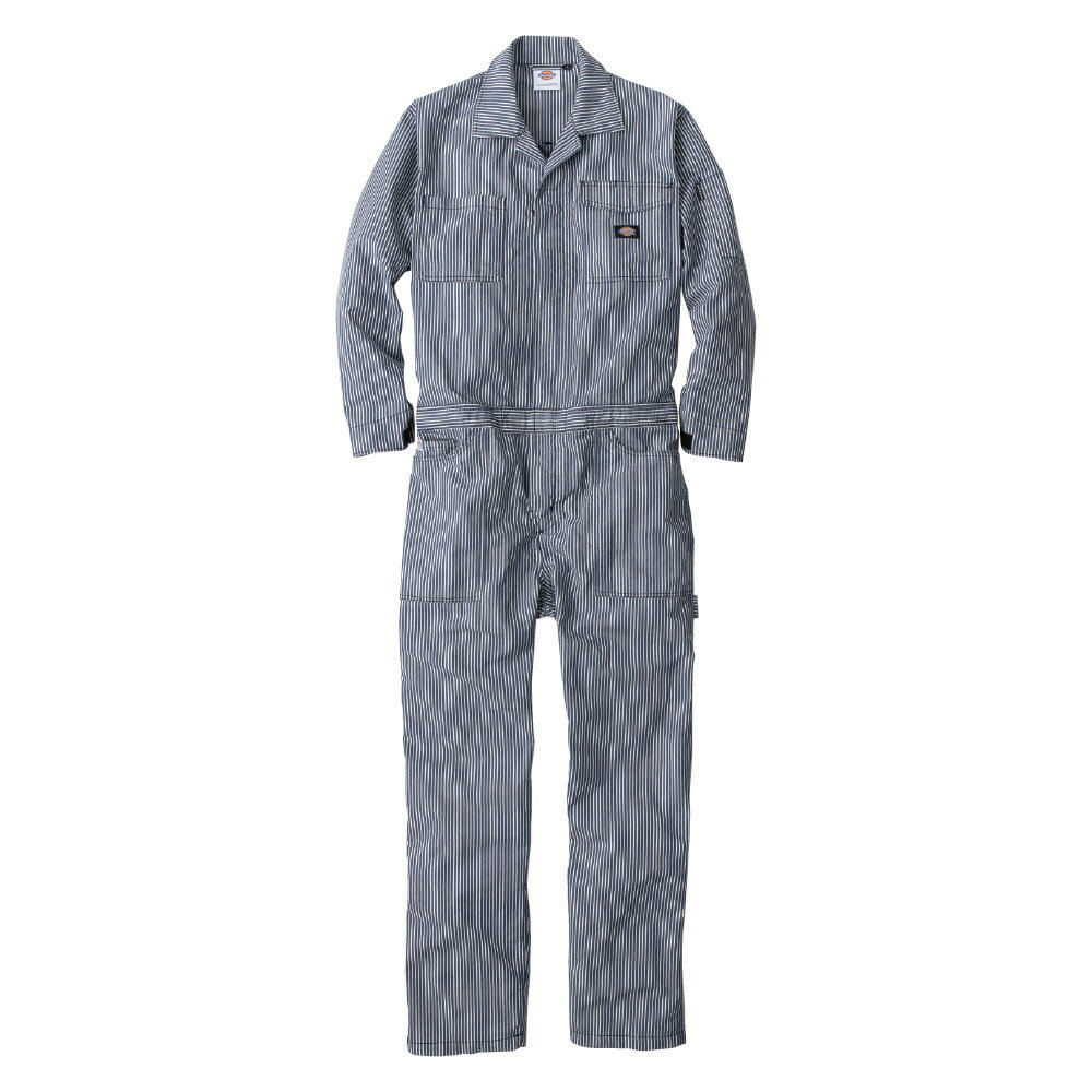 乐天商城 - ディッキーズ Dickies ライト ストレッチヒッコリー ツナギ ネイビー L D-7106