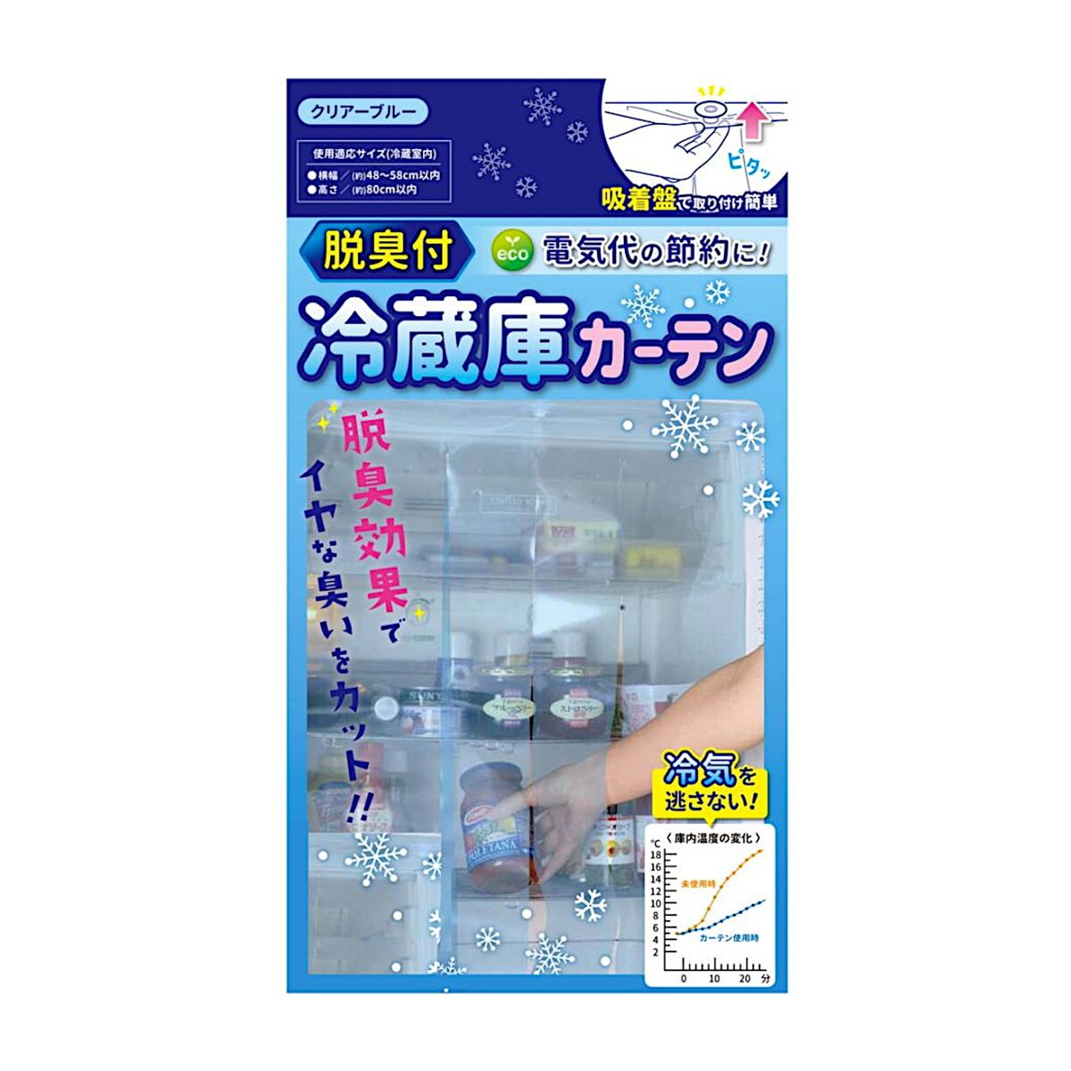 Rakuten - セーブインダストリー 冷蔵庫カーテン クリアブルー 脱臭付 SV-6865