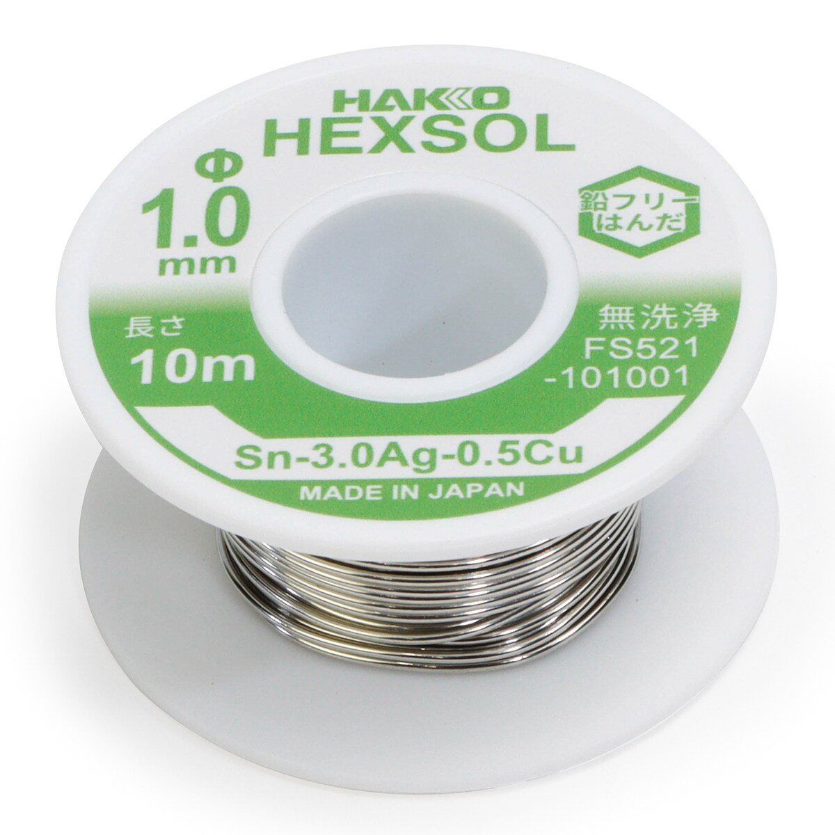 Rakuten - 白光 HAKKO 鉛フリーはんだ Sn-3.0Ag-0.5Cu φ1.0×10m FS521-101001