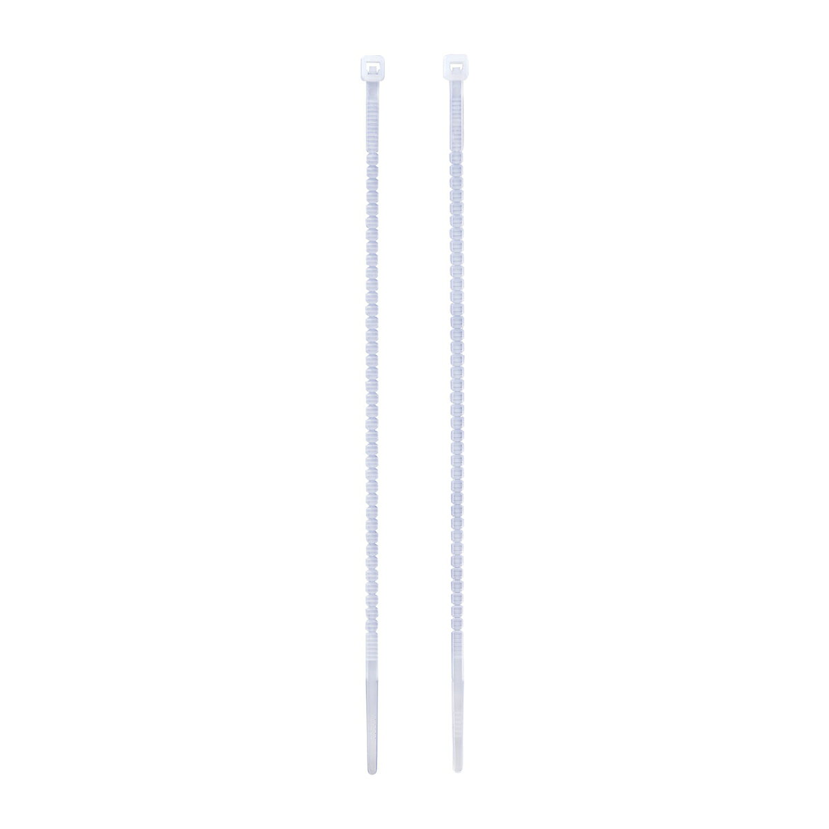 仕様 全長:150mm 幅:2.8mm 最大結束内径:35mm 引張強度:8kgf 使用温度範囲:-30℃~+85℃ 材質:66ナイロン 50本入 カラー:ホワイト 商品説明 ハサミやニッパーなどの工具要らずで時短。 切り口の断面が丸いので安全。 ※品質向上のため予告なく仕様を変更する場合がございます。パッケージのリニューアル等につき、商品画像が異なる場合がございます。商品画像の色合いは、画像処理上、若干異なる場合がございます。