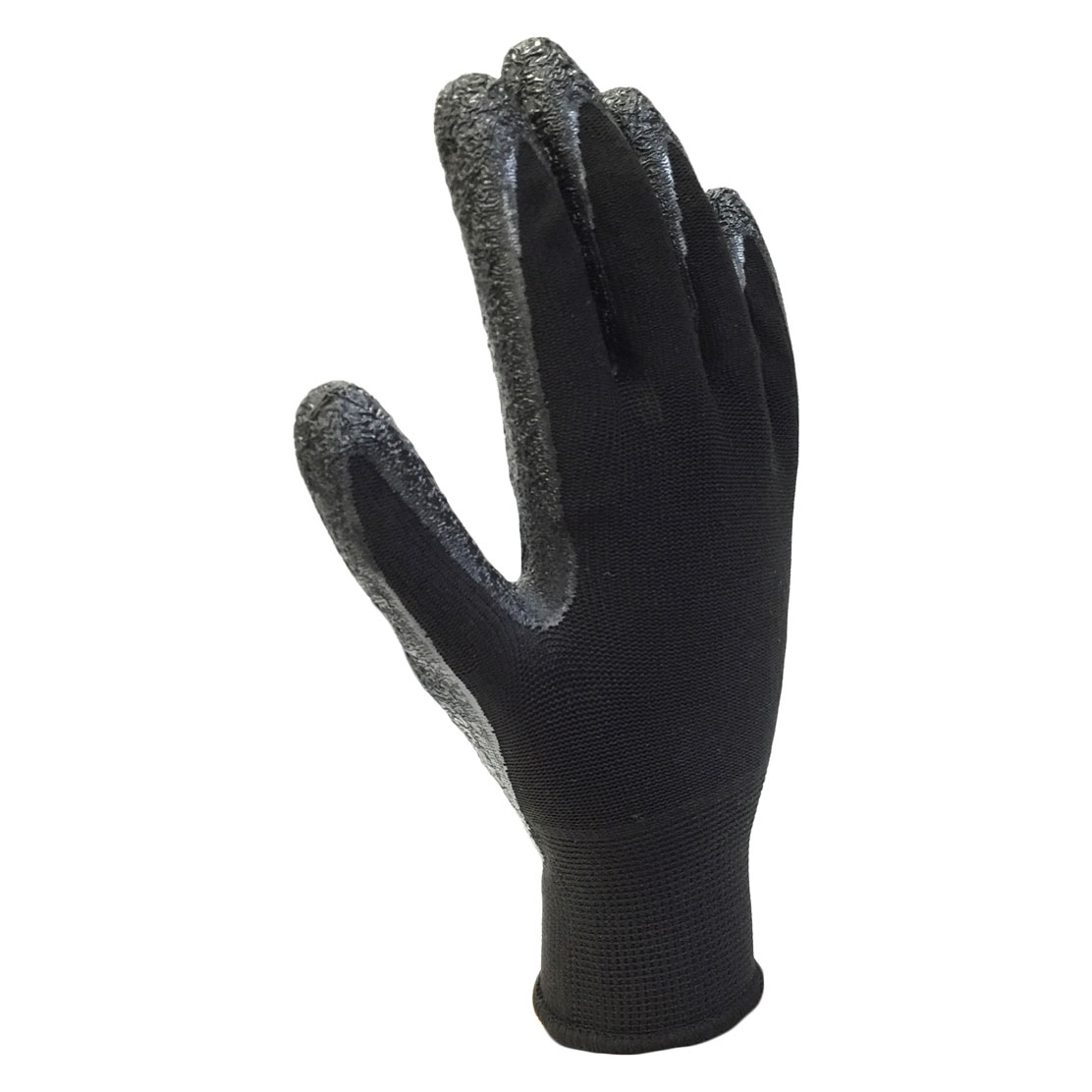 カヴァーワーク 作業用手袋 業務用13G天然ゴム背抜き Sサイズ 1双 ブラック FT-3321