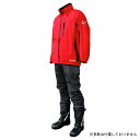 カヴァーワーク レインウェア ストレッチ 5Lサイズ レッド アクロスレイン 雨具 上下 AG-8000