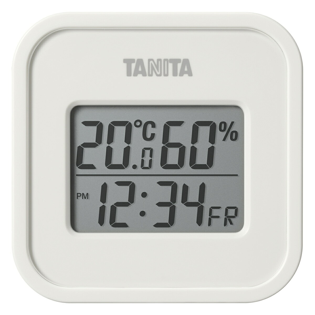 タニタ デジタル温湿度計 アイボリー TT588IV