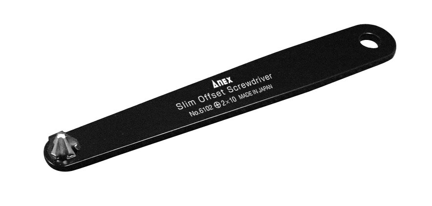 仕様全長：108mmサイズ：＋2注意：故意にストッパ−を外したり動かしたりしないよう注意してください。ビットが外れ使用できなくなる恐れがあります。 生産国日本 狭い場所でも使えるオフセットタイプのドライバ−。 押し付け力抜群のフラット形状。 狭いスペ−スに便利、極薄のドライバ−。 ※品質向上のため予告なく仕様を変更する場合がございます。 ※パッケージのリニューアル等につき、商品画像が異なる場合がございます。予めご了承ください。 ※商品画像の色合いは、画像処理上、若干異なる場合がございます。予めご了承ください。