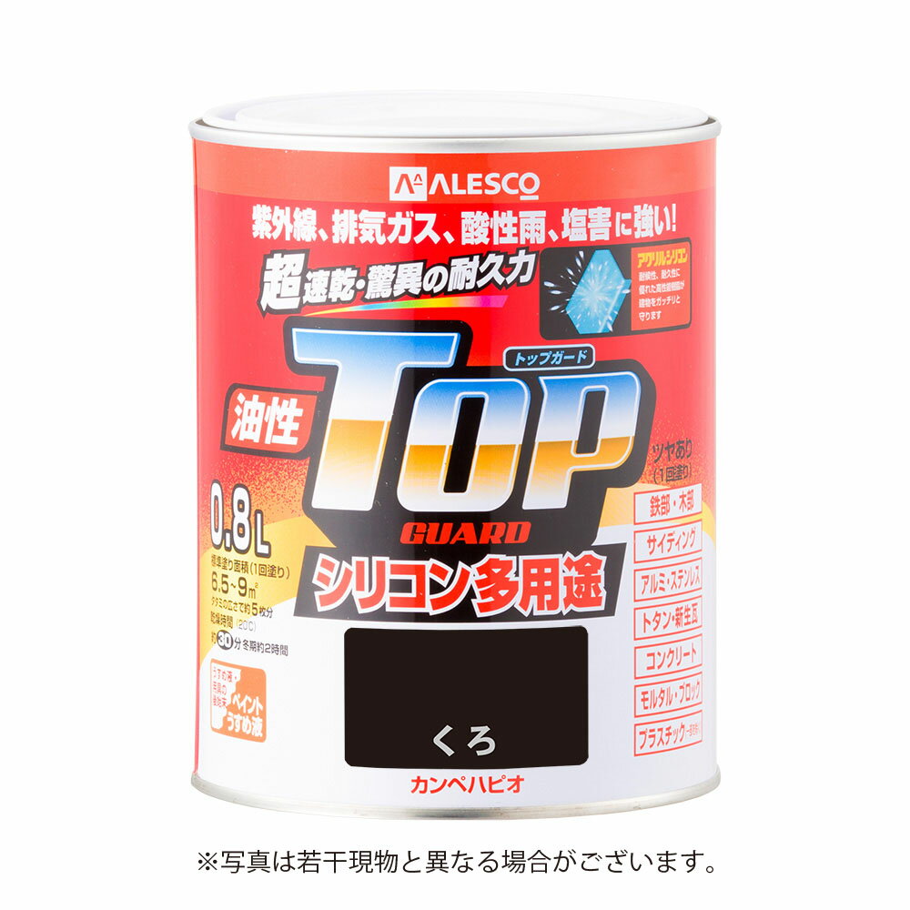 樂天商城 - カンペハピオ油性トップガード 0.8L くろ