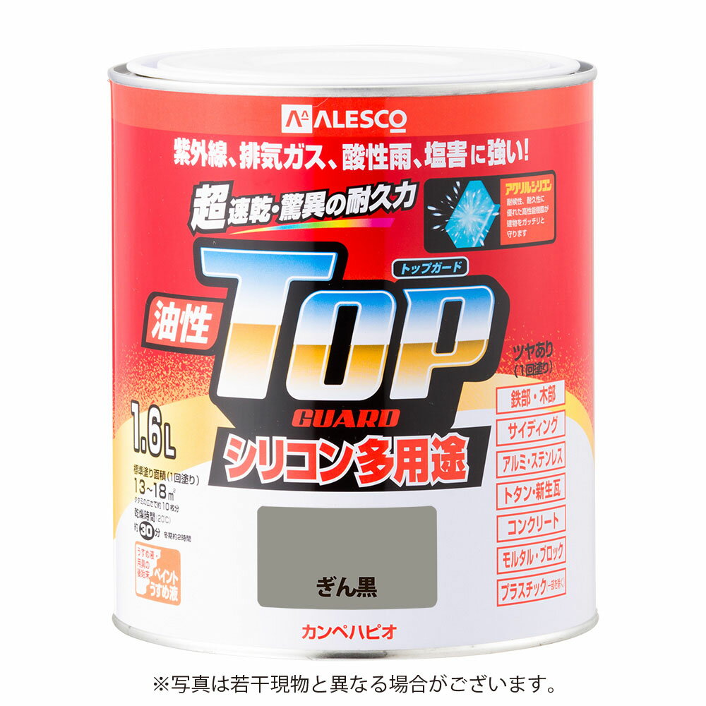カンペハピオ 油性トップガード 1.6L ぎん黒