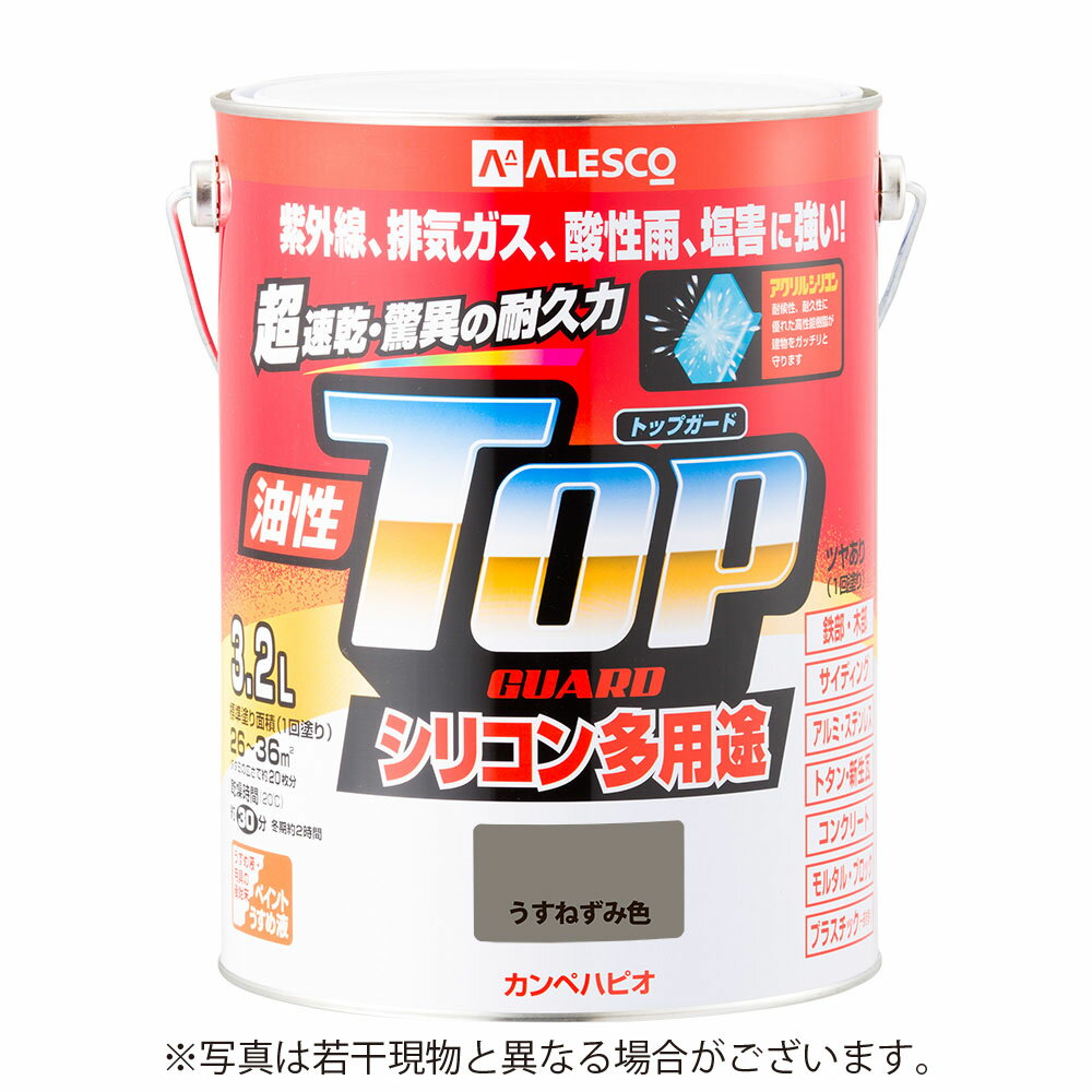カンペハピオ 油性トップガード 3.2L うすねずみ色