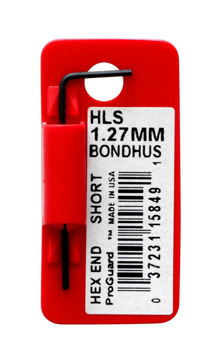 BONDHUS ボンダス 六角L形レンチ ショートタイプ 1.27mm HLS1.27mm #15849