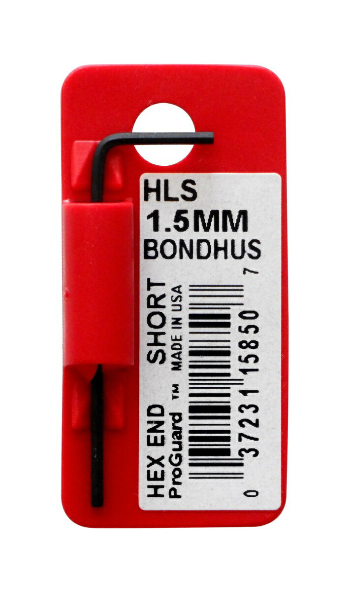 BONDHUS ボンダス 六角L形レンチ ショートタイプ 1.5mm HLS1.5mm #15850