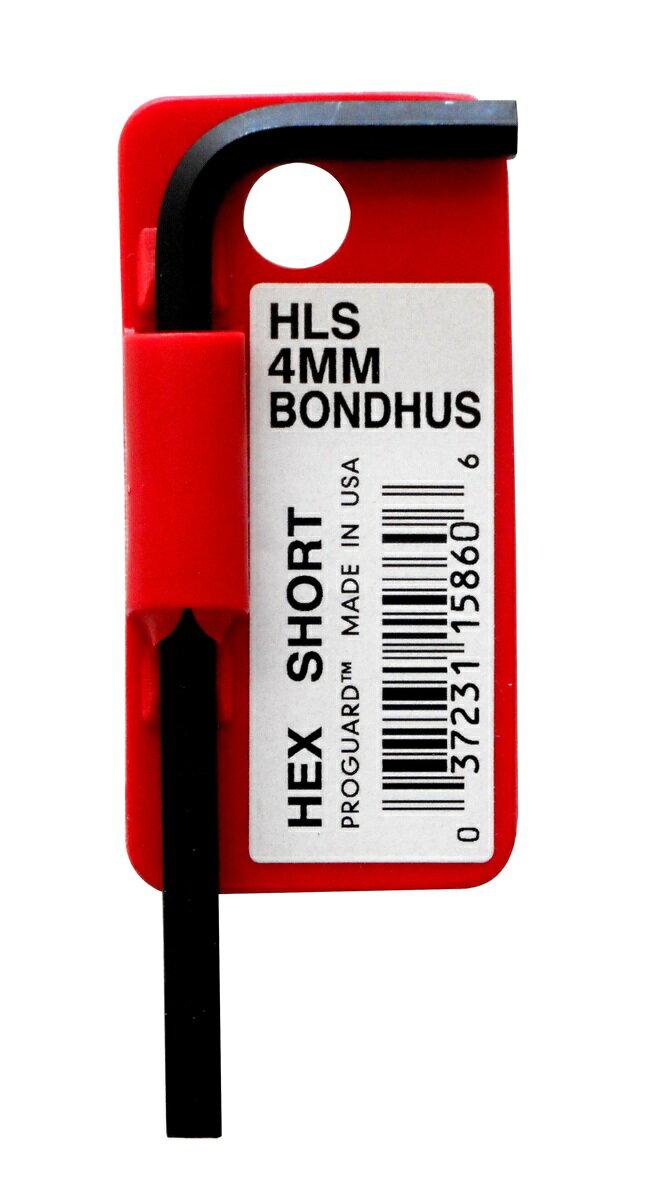 BONDHUS ボンダス 六角L形レンチ ショートタイプ 4.0mm HLS4mm #15860