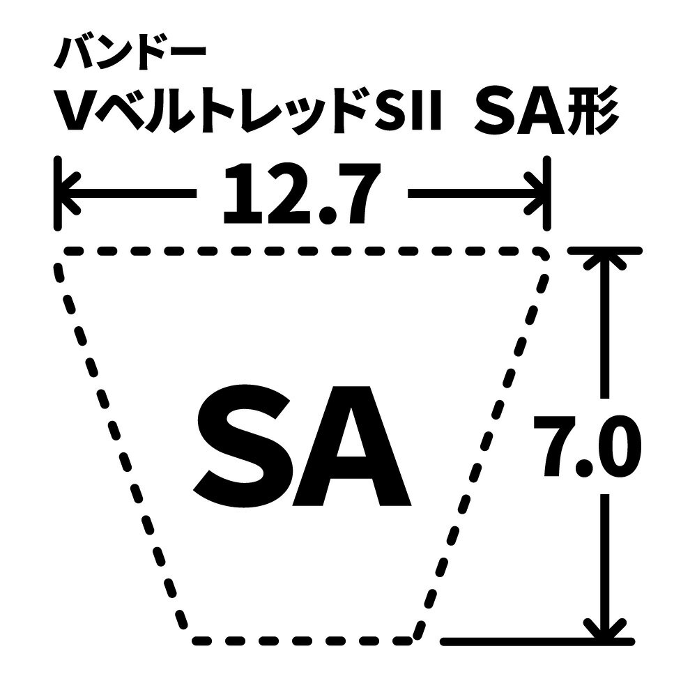 SA-116 バンドー化学 農機用Vベルト レッドS2 3