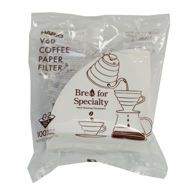 HARIO ハリオ V60ペーパーフィルター02W 100枚入り CP VCF-02-100W-CP
