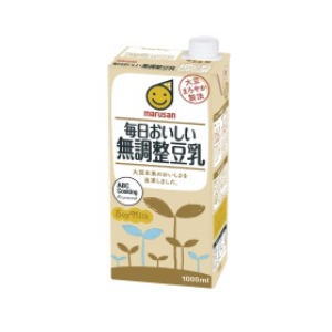 3ケースまで1個口 マルサン 毎日おいしい 無調整豆乳 紙パック 1000ml ×6個入 ケース販売 (4736)