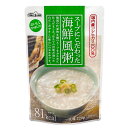 スープにこだわった海鮮風粥　 国内産コシヒカリ100%使用。韓国の代表的な鍋のスープのおいしさをおかゆに仕上げました。 ほたての旨みが効いたマイルドな味わいで、このままお召し上がりいただけます。 原材料名 精白米（国産コシヒカリ100%）、ホタテエキス、デキストリン、しょうゆ（小麦・大豆を含む）、たん白加水分解物（大豆を含む）、昆布エキス、砂糖、食塩、でん粉/調味料（アミノ酸等） 栄養成分（100gあたり） エネルギー:81kcal　ナトリウム:513mg　たんぱく質:2.0g食塩相当量:1.3g　脂質:0.4g　炭水化物: 17.4g 内容量 220g 販売者 丸善食品工業 ★注意★SHOPからのお願い。 ※商品パッケージ及び内容量は予告無しに変更となる場合がございます。 （キャンペーン及びリニューアルなど） ※本商品は、商品特性上、返品をお受けする事ができません。