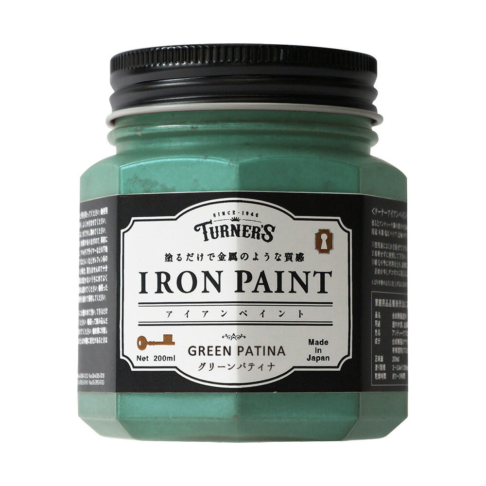 【3月5日限定！最大100％ポイントバック】ターナー色彩 アイアンペイント グリーンパティナ 200ml