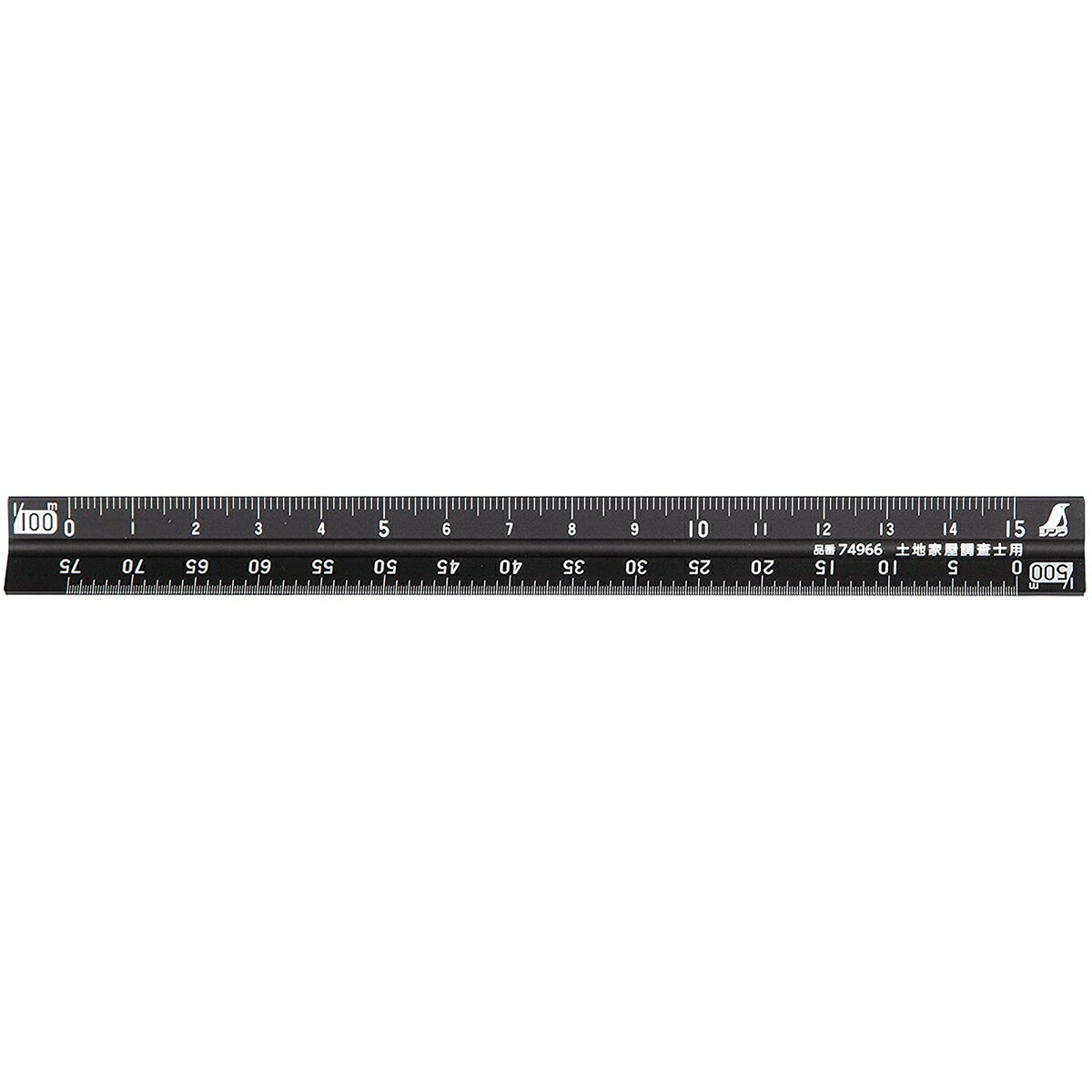Rakuten - シンワ アルミ三角スケール A-15 土地家屋調査士用 15cm ブラック 74966
