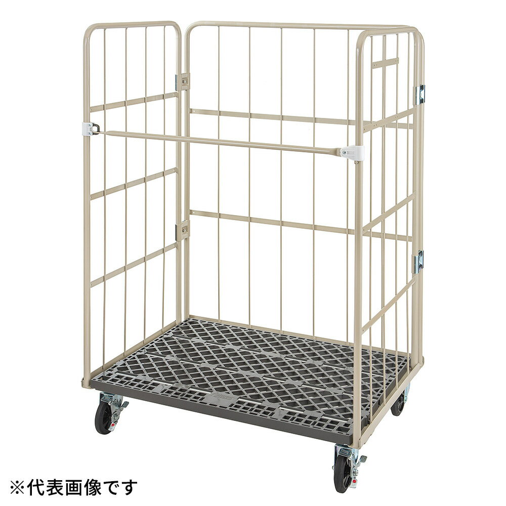 【2月5日限定！最大100％ポイントバック】【法人限定】ナンシン カゴ車 W850×D650×H1700mm RC-P-33C 底板樹脂タイプ アイボリー 【メーカー直送・代引不可・置配不可・配送地域限定】