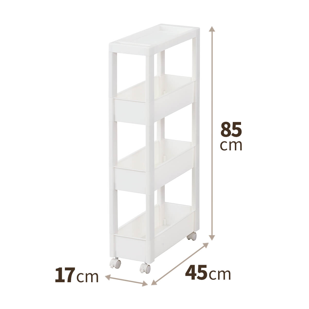 天馬 ファビエ スキピタ ワゴン スリム4段 W-030S ×6個 ケース販売