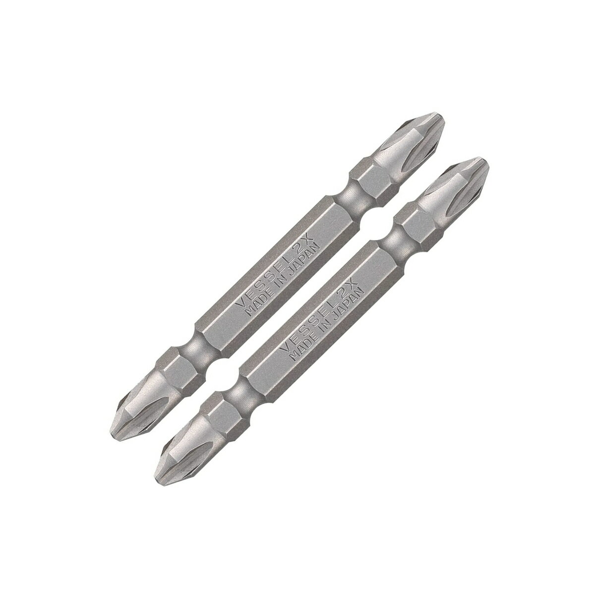Driver - ベッセル VESSEL 両頭ビット 先端強化ビット 2本組 ＋2×65mm No.DRB142065