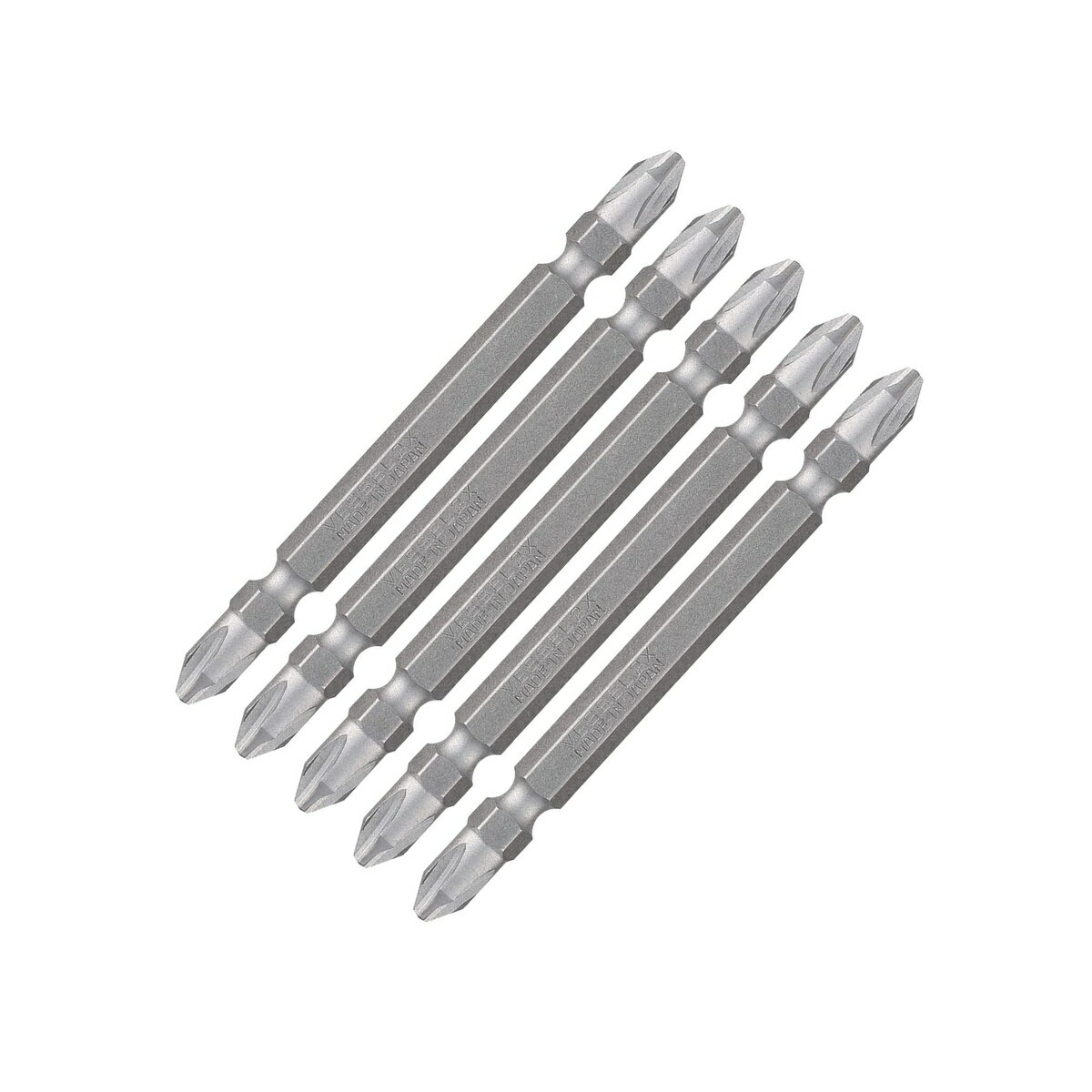 ベッセル VESSEL 両頭ビット 先端強化ビット 5本組 ＋2×82mm No.DRB5P2082