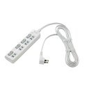 【5月10日限定!最大100%ポイントバック】エルパ ELPA スイッチ付タップ 4個口 2m ホワイト WLS-LU42EB(W)