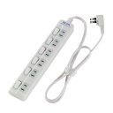 エルパ ELPA ランプレス スイッチタップ 6個口 1m ホワイト WLS-610EB(W)