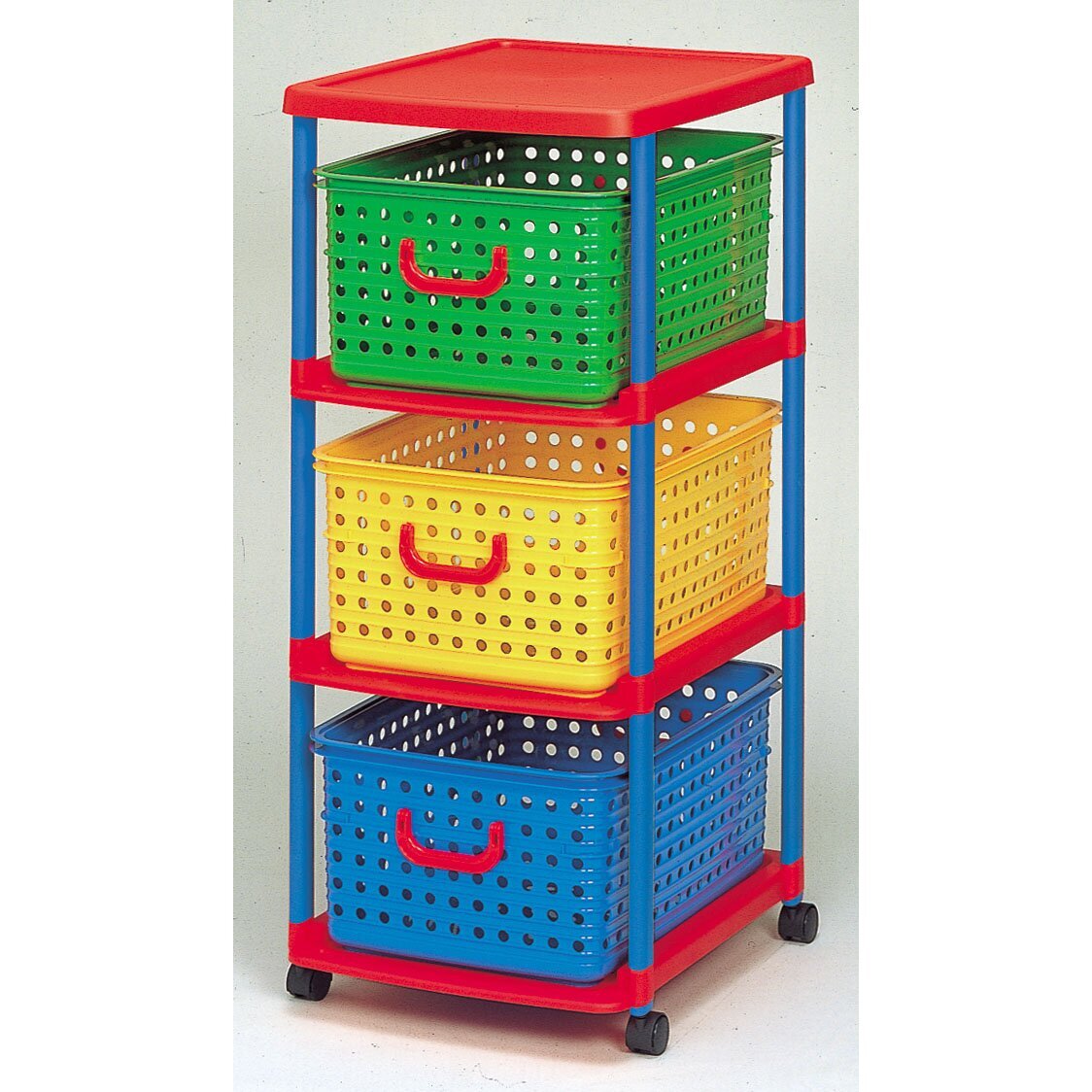 【10月はエントリーでP5倍！】和泉化成 キッズバスケットラック 3型 キャスター付き 3737B 【大型便・時間指定不可】
