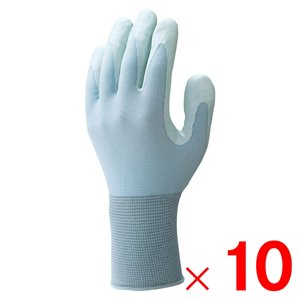 ショーワ 作業手袋 ピッタリ背抜き強力ロングタイプ ブルー L No.265 ×10双 セット販売