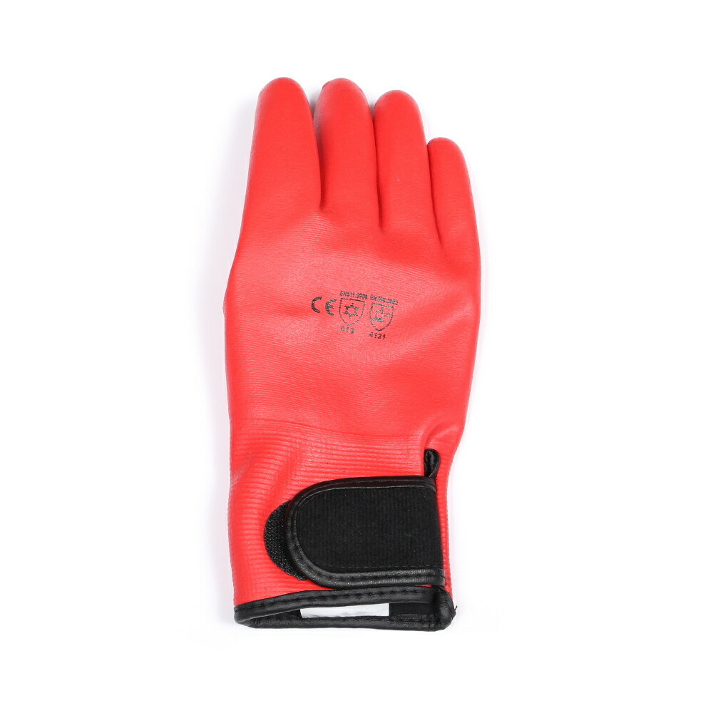 ジプロア 作業手袋 防寒ニトリル手袋 マジック付き レッド L N-3140 ×10双 セット販売
